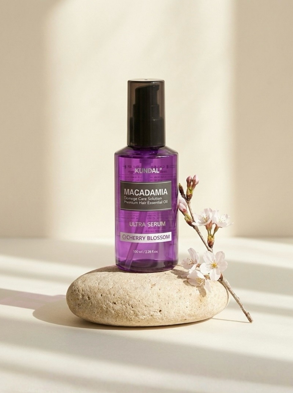 KUNDAL – Macadamia Hair Serum, Cherry Blossom, 100ml